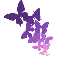 Magie der lila Schmetterlinge